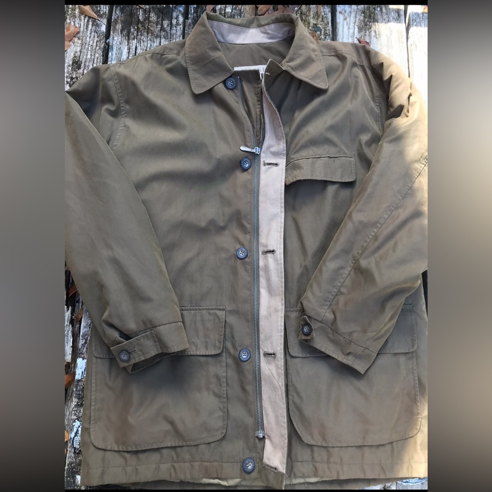 London Fog Mens Full Zip and Button Down Coat Jacket Size Medium